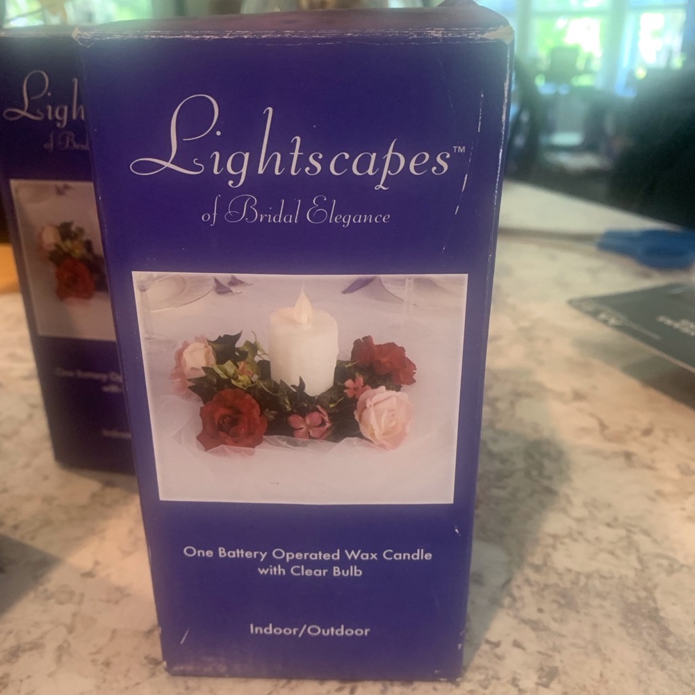 Three Lightscapes Battery Operated Wax Candles